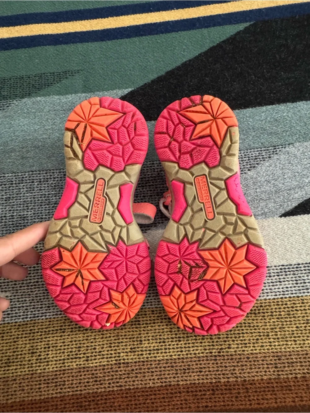 Merrell Kids Coral Pink Hook-and-Loop Active Sandals